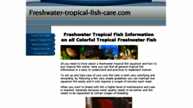 What Freshwater-tropical-fish-care.com website looked like in 2013 (10 years ago)