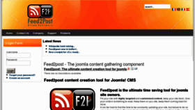 What Feed2post.com website looked like in 2013 (10 years ago)