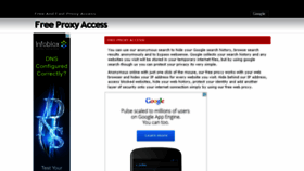 What Freeproxyaccess.com website looked like in 2013 (10 years ago)