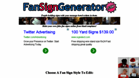 What Fansigngenerator.com website looked like in 2013 (10 years ago)