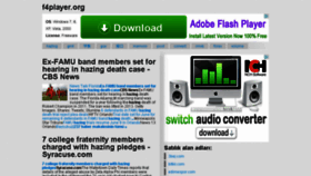 What F4player.org website looked like in 2014 (10 years ago)