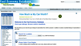 What Fueleconomydb.com website looked like in 2014 (10 years ago)