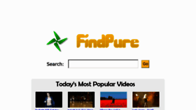 What Findpure.com website looked like in 2014 (10 years ago)