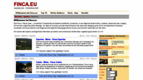 What Finca.eu website looked like in 2014 (10 years ago)