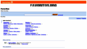 What Favoritos.org website looked like in 2014 (10 years ago)