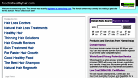 What Foodforhealthyhair.com website looked like in 2014 (10 years ago)