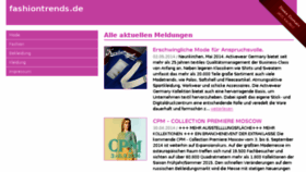 What Fashiontrends.de website looked like in 2014 (9 years ago)