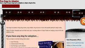 What Freedogsforadoption.com website looked like in 2014 (10 years ago)