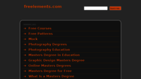 What Freelements.com website looked like in 2014 (9 years ago)