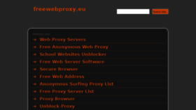 What Freewebproxy.eu website looked like in 2014 (9 years ago)