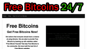 What Freebitcoins247.com website looked like in 2014 (9 years ago)