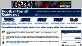 What Footballformguide.net website looked like in 2014 (9 years ago)
