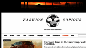 What Fashioncopious.com website looked like in 2014 (9 years ago)