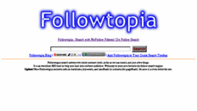 What Followtopia.com website looked like in 2014 (9 years ago)