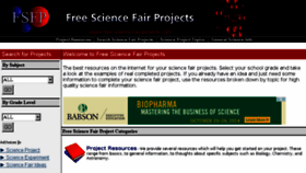 What Free-science-fair-projects.com website looked like in 2014 (9 years ago)