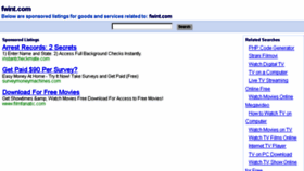 What Fwint.com website looked like in 2014 (9 years ago)