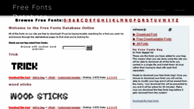 What Freefontsdb.com website looked like in 2014 (9 years ago)