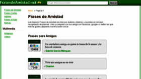 What Frasesdeamistad.net website looked like in 2014 (9 years ago)