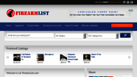 What Firearmlist.com website looked like in 2014 (9 years ago)