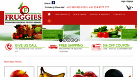 What Fruggies.com website looked like in 2014 (9 years ago)