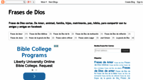 What Frasesdedios.com website looked like in 2014 (9 years ago)
