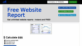 What Freewebsitereport.org website looked like in 2015 (9 years ago)