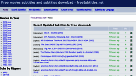 What Freesubtitles.net website looked like in 2015 (9 years ago)