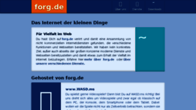 What Forg.de website looked like in 2015 (9 years ago)