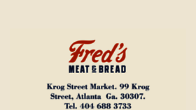 What Fredsmeatandbread.com website looked like in 2015 (9 years ago)