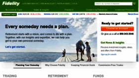 What Fidelity.com website looked like in 2015 (9 years ago)
