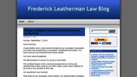What Frederickleatherman.com website looked like in 2015 (9 years ago)