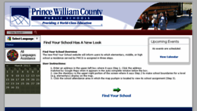 What Findyourschool.pwcs.edu website looked like in 2015 (9 years ago)