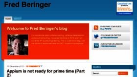 What Fredberinger.com website looked like in 2015 (9 years ago)