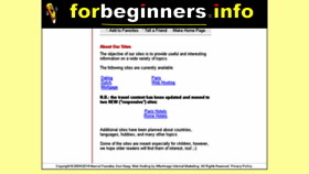 What Forbeginners.info website looked like in 2015 (9 years ago)