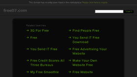 What Free07.com website looked like in 2015 (9 years ago)