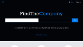 What Findthecompany.com website looked like in 2015 (9 years ago)