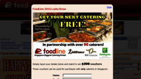What Foodline.sg website looked like in 2015 (8 years ago)