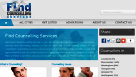 What Findcounsellingservices.co.uk website looked like in 2015 (8 years ago)
