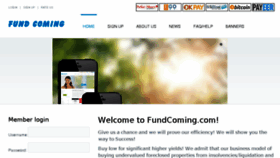 What Fundcoming.com website looked like in 2015 (8 years ago)