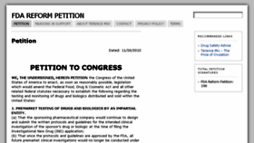 What Fdareformpetition.com website looked like in 2015 (8 years ago)