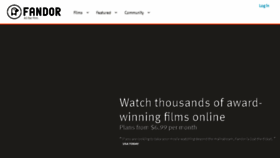 What Fandor.com website looked like in 2015 (8 years ago)