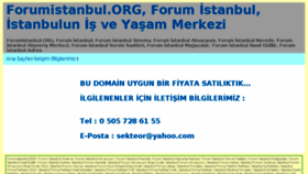 What Forumistanbul.org website looked like in 2015 (8 years ago)