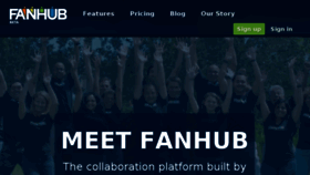 What Fanhub.com website looked like in 2015 (10 years ago)