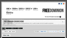 What Freedominion.com website looked like in 2015 (8 years ago)