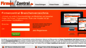 What Firmenzentral.de website looked like in 2015 (8 years ago)