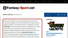 What Fantasy-sport.net website looked like in 2015 (8 years ago)