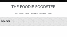 What Foodiefoodster.com website looked like in 2015 (8 years ago)