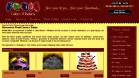 What Feastcakesandbakes.com website looked like in 2015 (8 years ago)