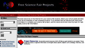 What Free-science-fair-projects.com website looked like in 2015 (8 years ago)