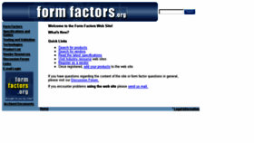 What Formfactors.org website looked like in 2015 (8 years ago)